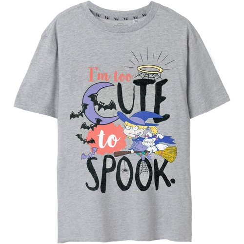 textil Mujer Camisetas manga larga Rugrats I'm Too Cute To Spook Gris