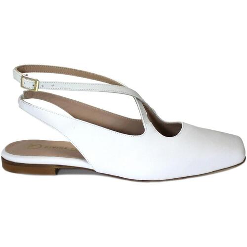 Zapatos Mujer Bailarinas-manoletinas Divine Follie DIV-E24-ELENA2-BI Blanco