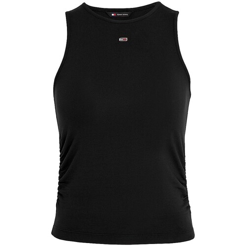 textil Mujer Tops / Blusas Tommy Hilfiger Tommy Jeans - Camiseta Slim Essential Negro