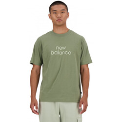 textil Hombre Tops y Camisetas New Balance Sport essentials linear t-shirt Verde