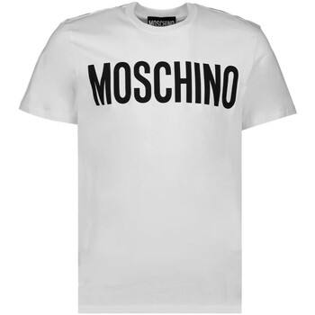 textil Hombre Camisetas manga corta Moschino - Camiseta Con Logo Blanco