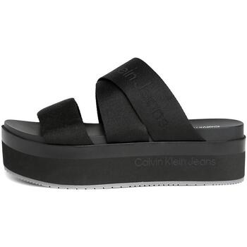 Zapatos Mujer Sandalias Calvin Klein Jeans FLATFORM SANDAL WEBBING Negro