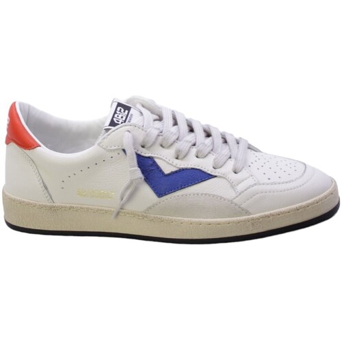 Zapatos Hombre Zapatillas bajas 4B12 Sneakers Uomo Bianco/Arancio/Blue Playnew-u50 Blanco