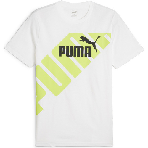 textil Hombre Polos manga corta Puma POWER Graphic T Blanco