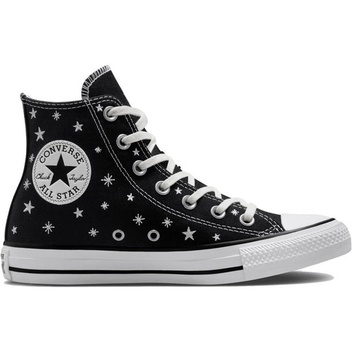 Zapatos Mujer Deportivas Moda Converse CHUCK TAYLOR ALL STAR EMBROIDERED STARS Negro