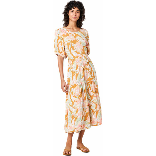 textil Mujer Vestidos largos Rip Curl ALWAYS SUMMER MIDI Amarillo