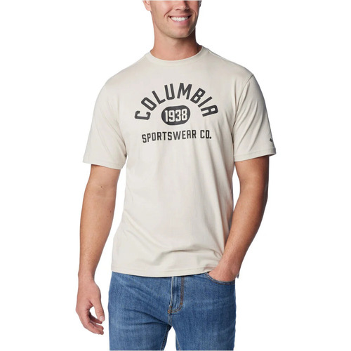 textil Hombre Camisetas manga corta Columbia CSC Basic Logo Short Sleeve Beige