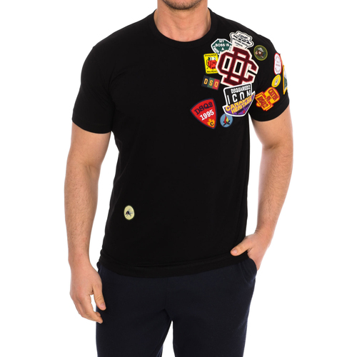 textil Hombre Camisetas manga corta Dsquared S79GC0022-S23009-900 Negro