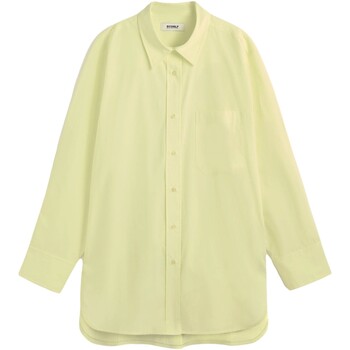 textil Mujer Camisas Ecoalf - Camisa Larga Andrea con Bolsillo en el Pecho Amarillo