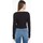 textil Mujer Tops y Camisetas Ck Jeans Woven Label Rib Ls C Negro