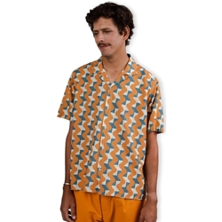 textil Hombre Camisas manga larga Brava Fabrics Big Tiles Aloha Shirt - Ochre Multicolor