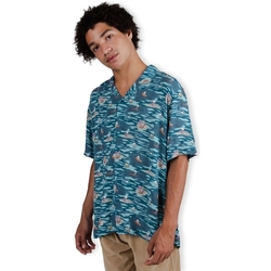 textil Hombre Camisas manga larga Brava Fabrics Peanuts Coast Aloha Shirt - Blue Azul