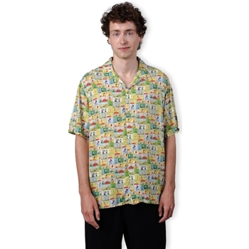 Brava Fabrics Peanuts Comic Aloha Shirt - Yellow Amarillo