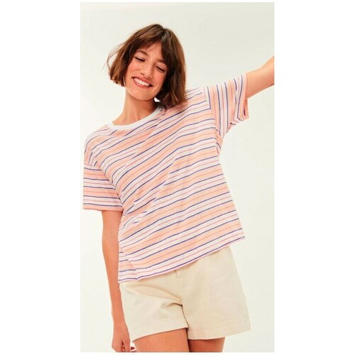 textil Mujer Camisetas manga corta Des Petits Hauts Gala Tshirt Rayure Multicolor