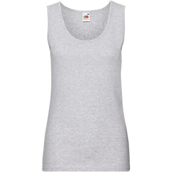 textil Mujer Camisetas sin mangas Fruit Of The Loom Valueweight Gris