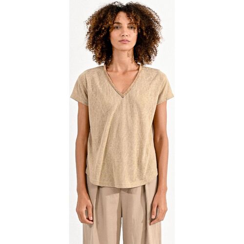 textil Mujer Tops y Camisetas Molly Bracken T427CP-BEIGE Beige