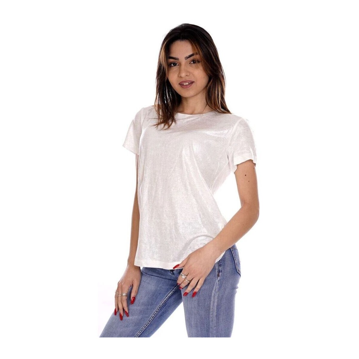 textil Mujer Tops y Camisetas Molly Bracken TS103CP-WHITE Blanco