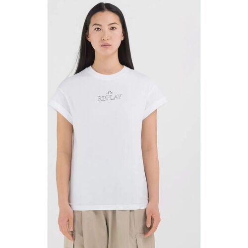textil Mujer Tops y Camisetas Replay W3588 20994-001 Blanco