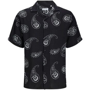 textil Hombre Camisas manga larga Jack & Jones 12248448 ABSTRACT-BLACK Negro