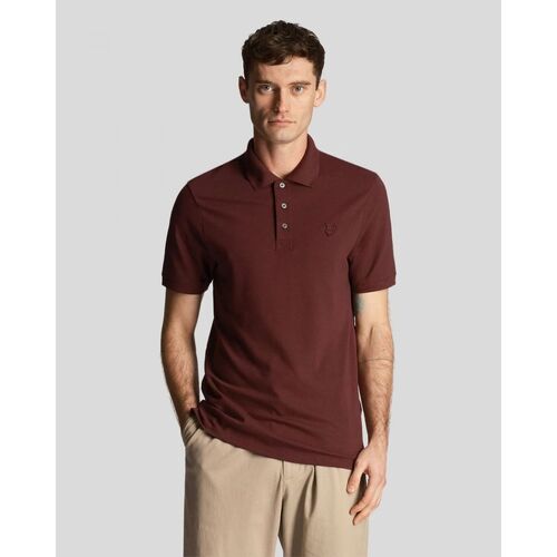 textil Hombre Tops y Camisetas Lyle & Scott SP400TON POLO SHIRT-Z562 BURGUNDY Rojo