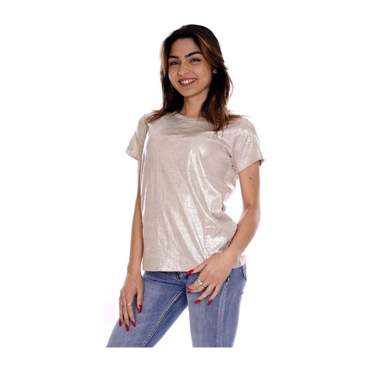 textil Mujer Tops y Camisetas Molly Bracken TS103CP-BEIGE Beige