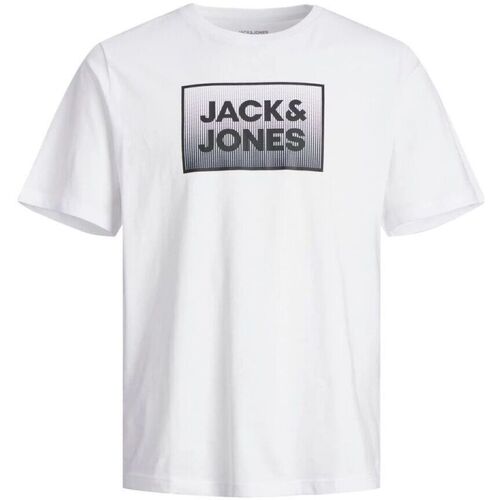 textil Hombre Tops y Camisetas Jack & Jones 12249331 STEEL-WHITE Blanco