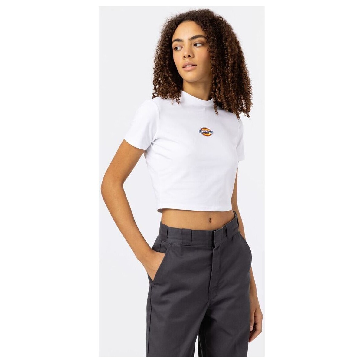 textil Mujer Tops y Camisetas Dickies MAPLE VALLET DK0A4XPO-WHX WHITE Blanco