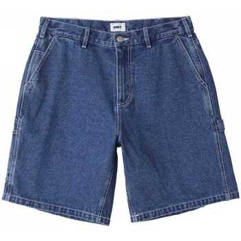 textil Hombre Shorts / Bermudas Obey Bigwig denim carpenter short Azul