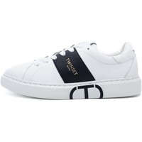Zapatos Mujer Deportivas Moda Twin Set Sneaker Bassa In Pelle C/Banda Colorata Blanco