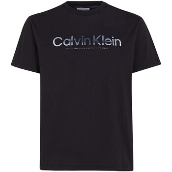 textil Hombre Polos manga larga Calvin Klein Jeans K10K112497 Negro