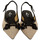 Zapatos Mujer Mocasín Ezzio salon abierto con aplique y rejilla tacon 3cm Negro