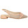 Zapatos Mujer Mocasín Ezzio salon abierto con aplique y rejilla tacon 3cm Rosa