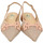Zapatos Mujer Mocasín Ezzio salon abierto con aplique y rejilla tacon 3cm Rosa