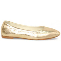 Zapatos Mujer Mocasín Top3 bailarina piel metalizada Oro