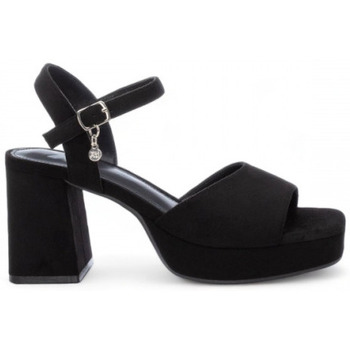Zapatos Mujer Mocasín Xti sandalia antelina con plataforma Negro