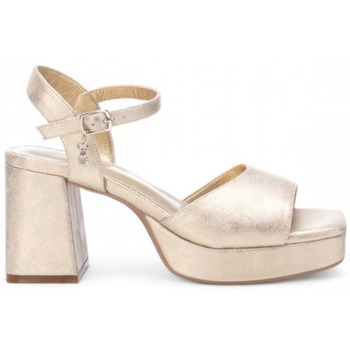 Zapatos Mujer Mocasín Xti sandalia metalizada con plataforma Oro
