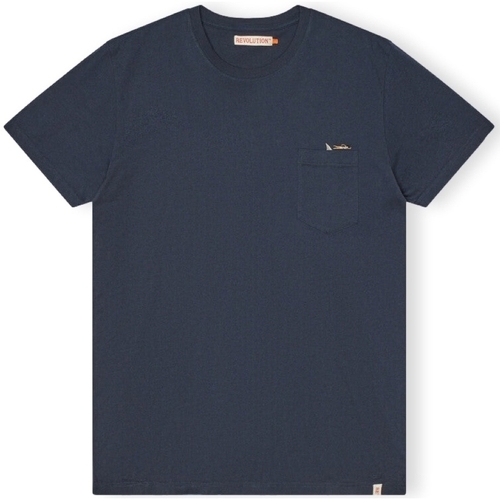 textil Hombre Tops y Camisetas Revolution T-Shirt Regular 1365 SHA - Blue Azul