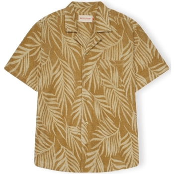 textil Hombre Camisas manga larga Revolution Terry Cuban 3101 Shirt - Khaki Amarillo