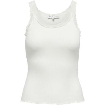 textil Mujer Tops y Camisetas Only ONLSHARAI LACE TANK TOP Blanco