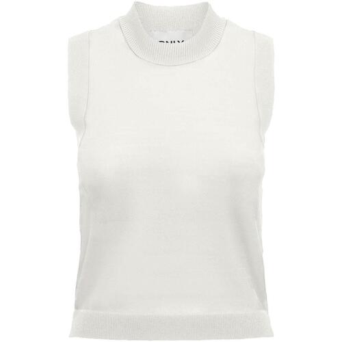 textil Mujer Tops y Camisetas Only ONLLILL SL MOCK NECK TOP Blanco