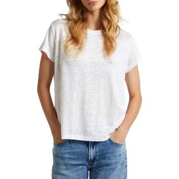 textil Mujer Tops y Camisetas Pepe jeans LILIAN Blanco