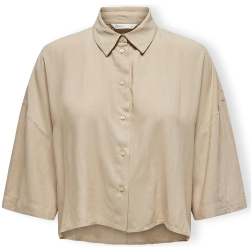 textil Mujer Tops / Blusas Only Noos Astrid Life Shirt 2/4 - Humus Beige