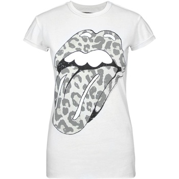 textil Mujer Camisetas manga larga Amplified Leopard Lick Blanco