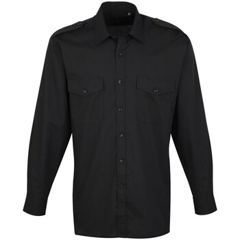 textil Hombre Camisas manga larga Premier PR210 Negro