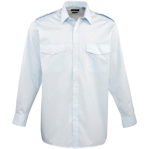 textil Hombre Camisas manga larga Premier PR210 Azul