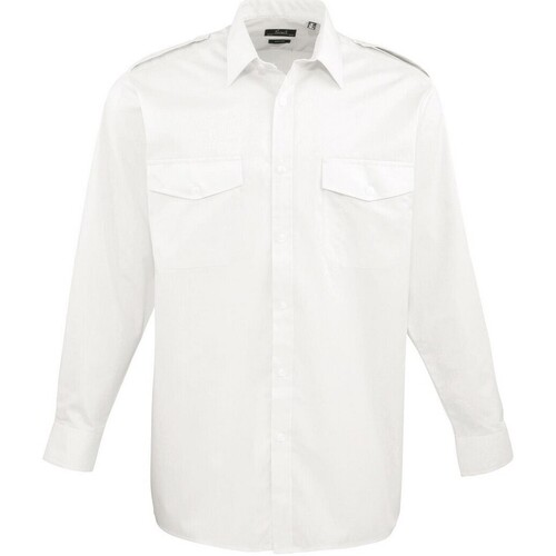 textil Hombre Camisas manga larga Premier PR210 Blanco
