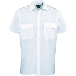textil Hombre Camisas manga corta Premier PR212 Azul