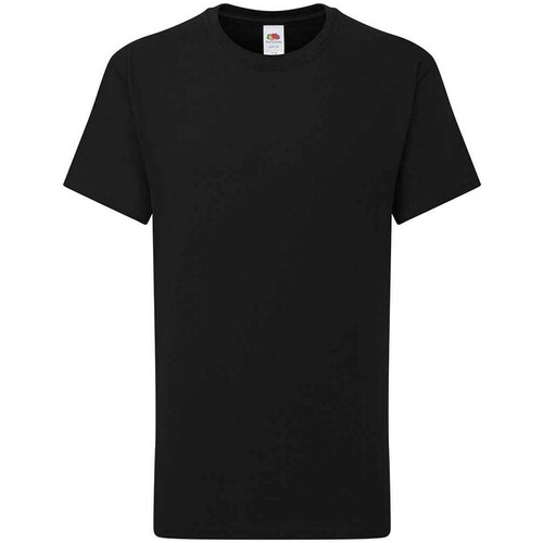 textil Niños Tops y Camisetas Fruit Of The Loom Iconic 195 Premium Negro