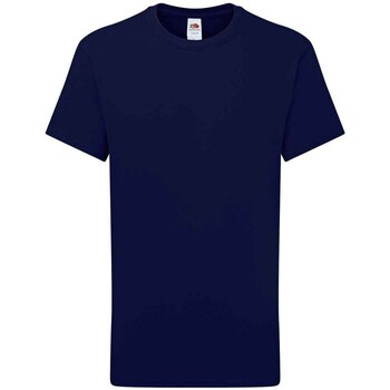 textil Niños Camisetas manga corta Fruit Of The Loom Iconic 195 Premium Azul