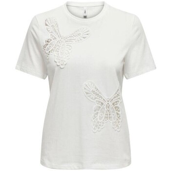 textil Mujer Tops y Camisetas Only 15315344 FLY Blanco